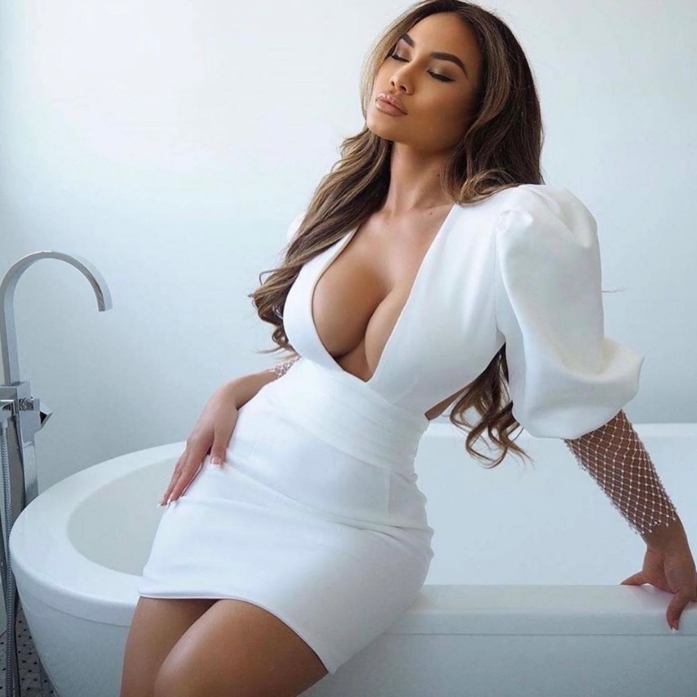 Stunning White Cocktail Dress Camila